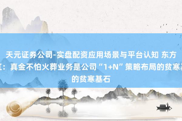 天元证券公司-实盘配资应用场景与平台认知 东方盛虹：真金不怕火葬业务是公司“1+N”策略布局的贫寒基石